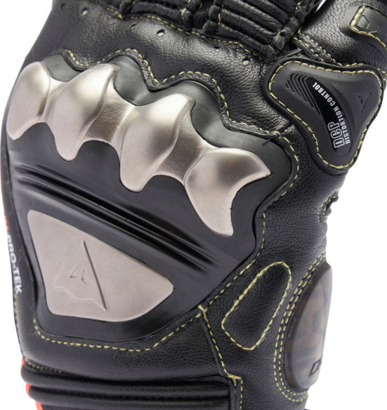 Manusi Moto Piele Full Metal 7 Black/Red/Fluo