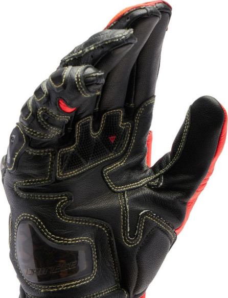 Manusi Moto Piele Full Metal 7 Black/Red/Fluo