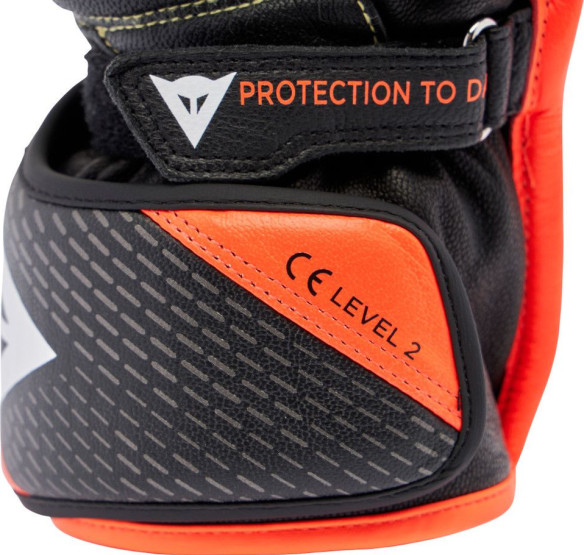 Manusi Moto Piele Full Metal 7 Black/Red/Fluo