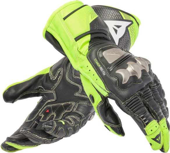 Manusi Moto Piele Full Metal 7 Black/Yellow/Fluo
