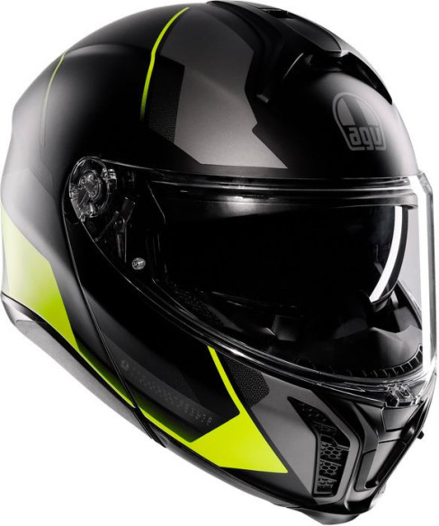Casca Moto Flip/Up Tourmodular E2206 Multi Mplk Perception Matt Black/Grey/Yellow Fluo 25