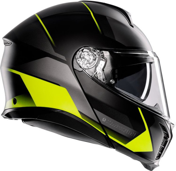Casca Moto Flip/Up Tourmodular E2206 Multi Mplk Perception Matt Black/Grey/Yellow Fluo 25