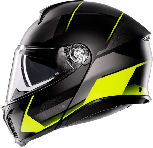 Casca Moto Flip/Up Tourmodular E2206 Multi Mplk Perception Matt Black/Grey/Yellow Fluo 25