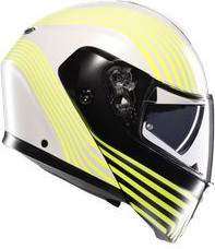 Casca Moto Flip/Up E2206 Mplk Iseo White/Black/Yellow Fluo 25