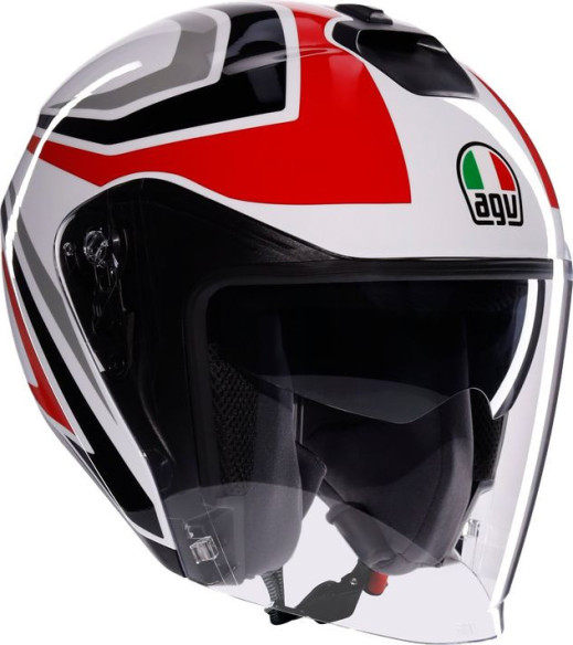 Casca Moto Open Face/Jet Irides E2206 Tolosa Black/Grey/Red 25
