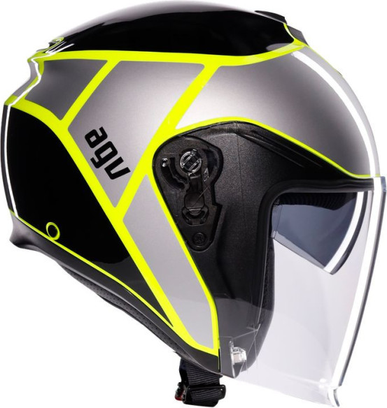 Casca Moto Open Face/Jet Irides E2206 Davao Black/Grey/Yellow Fluo 25