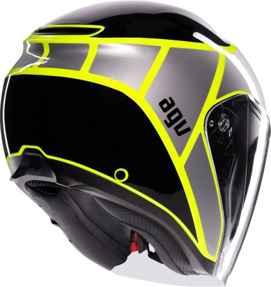 Casca Moto Open Face/Jet Irides E2206 Davao Black/Grey/Yellow Fluo 25