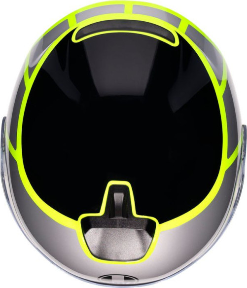 Casca Moto Open Face/Jet Irides E2206 Davao Black/Grey/Yellow Fluo 25