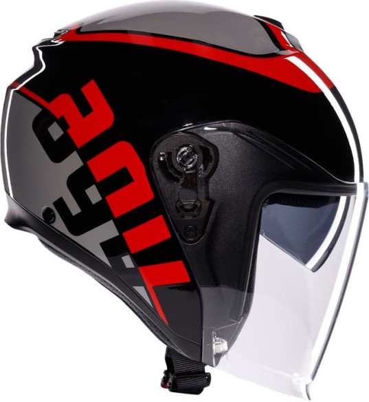 Casca Moto Open Face/Jet Irides E2206 Valenza Matt Grey/Black/Red 25