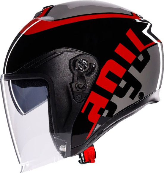 Casca Moto Open Face/Jet Irides E2206 Valenza Matt Grey/Black/Red 25