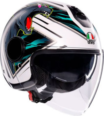 Casca Moto Open Face/Jet Eteres E2206 Ghepard Matt Black/Black/Green 25