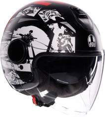 Casca Moto Open Face/Jet Eteres E2206 History Matt Black/Black/Red 25
