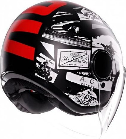 Casca Moto Open Face/Jet Eteres E2206 History Matt Black/Black/Red 25