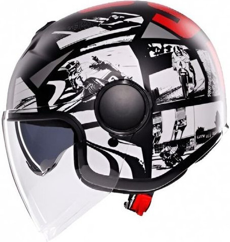 Casca Moto Open Face/Jet Eteres E2206 History Matt Black/Black/Red 25