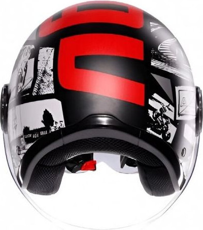 Casca Moto Open Face/Jet Eteres E2206 History Matt Black/Black/Red 25