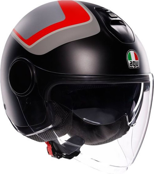 Casca Moto Open Face/Jet Eteres E2206 Scaglieri Matt Grey/Red 25
