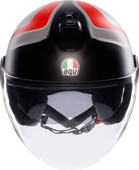 Casca Moto Open Face/Jet Eteres E2206 Scaglieri Matt Grey/Red 25