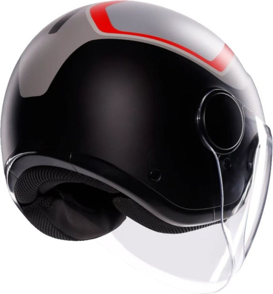 Casca Moto Open Face/Jet Eteres E2206 Scaglieri Matt Grey/Red 25