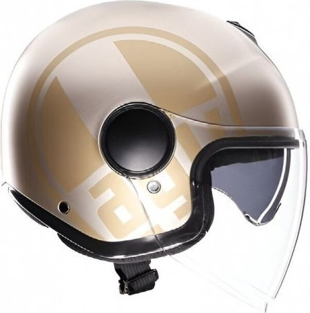 Casca Moto Open Face/Jet Eteres E2206 Sirolo Matt White/Gold 25