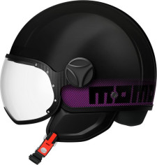 Casca Moto Open Face/Jet FGTR Classic Momodesign E2206 Stripes Black/Fucsia 25