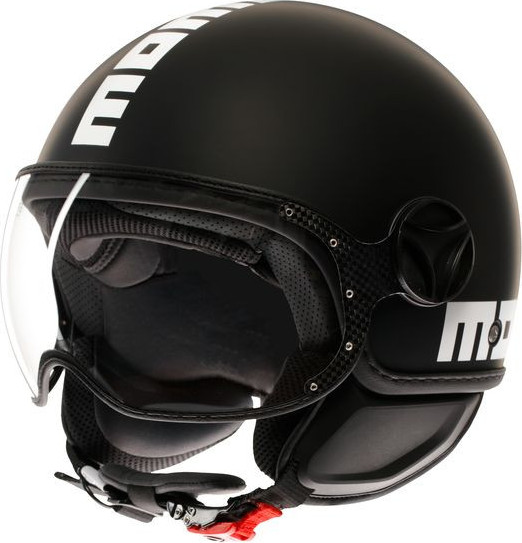 Casca Moto Open Face/Jet FGTR Classic Momodesign E2206 Mono Matt Black/White 25