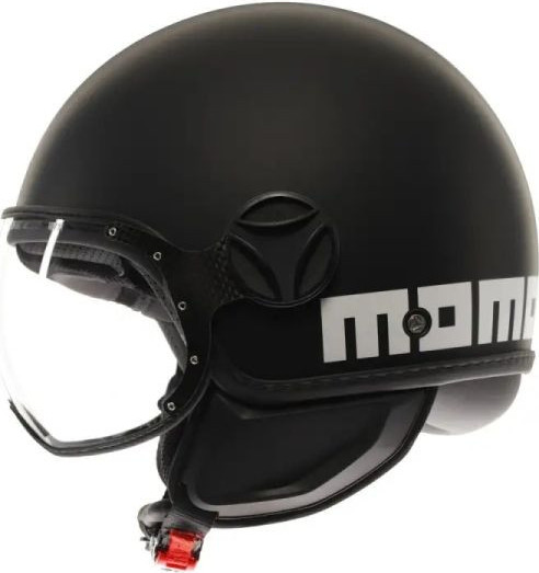 Casca Moto Open Face/Jet FGTR Classic Momodesign E2206 Mono Matt Black/White 25