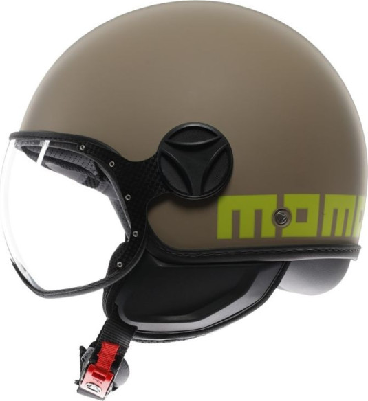 Casca Moto Open Face/Jet FGTR Classic Momodesign E2206 Mono Matt Sand/Lime 25