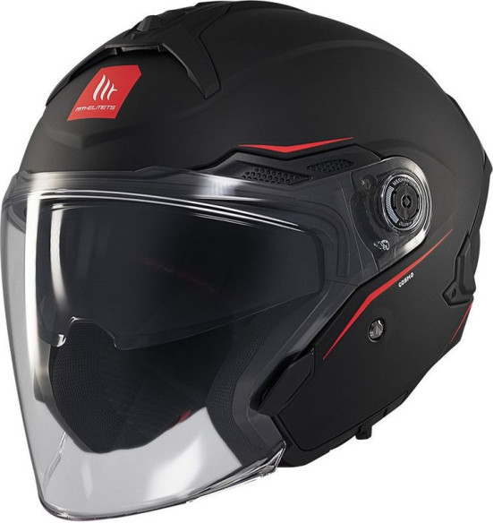 Casca Moto Open Face/Jet Cosmo SV A1 Matt Black