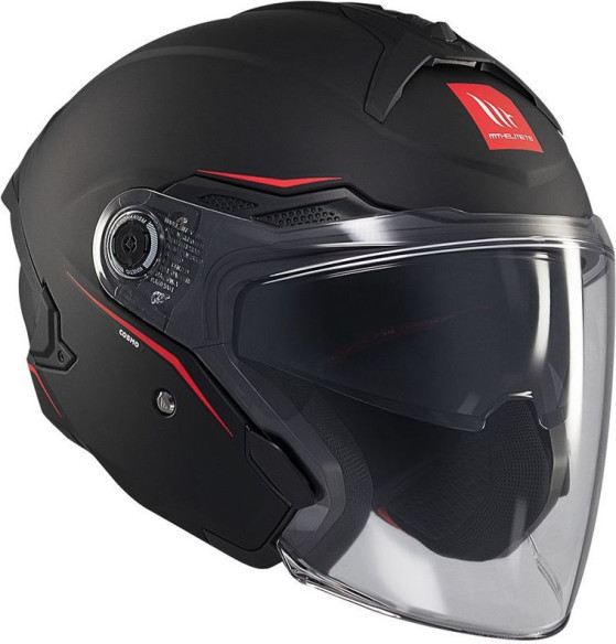 Casca Moto Open Face/Jet Cosmo SV A1 Matt Black