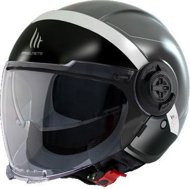Casca Moto Open Face/Jet Viale SV S 68 Unit A5 Black/White/Grey Matt