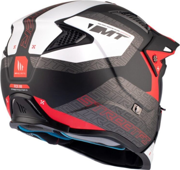 Casca Moto Open Face/Jet Streetfighter SV S B15 Totem Black/White/Grey/Matt Red