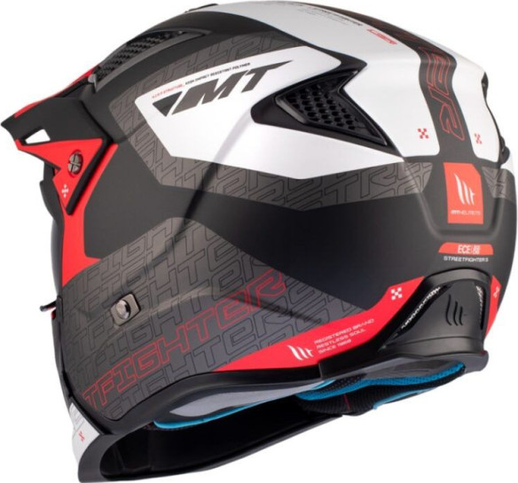 Casca Moto Open Face/Jet Streetfighter SV S B15 Totem Black/White/Grey/Matt Red