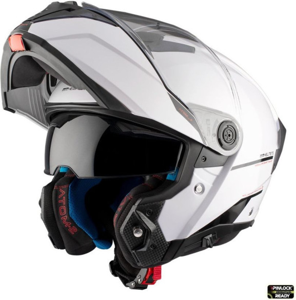 Casca Moto Flip-Up Atom 2 SV A1 Glossy White
