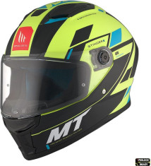 Casca Moto Full-Face/Interala Stinger 2 Zivze C3 Black/Blue/Matt Yellow Fluo