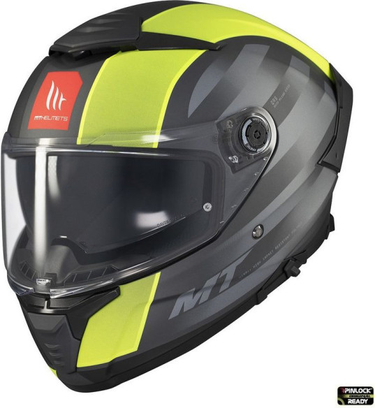 Casca Moto Full-Face/Interala Thunder 4 SV Treads D3 Black/Matt Yellow Fluo
