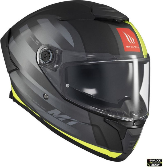 Casca Moto Full-Face/Interala Thunder 4 SV Treads D3 Black/Matt Yellow Fluo