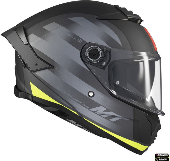 Casca Moto Full-Face/Interala Thunder 4 SV Treads D3 Black/Matt Yellow Fluo