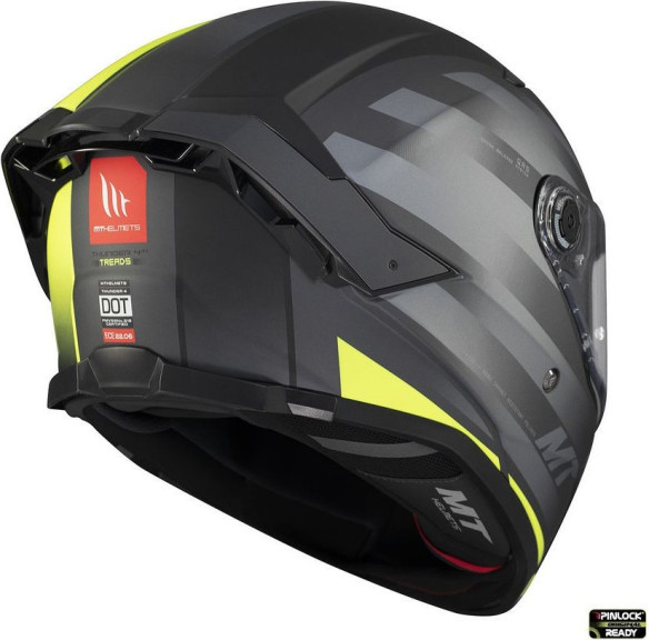 Casca Moto Full-Face/Interala Thunder 4 SV Treads D3 Black/Matt Yellow Fluo