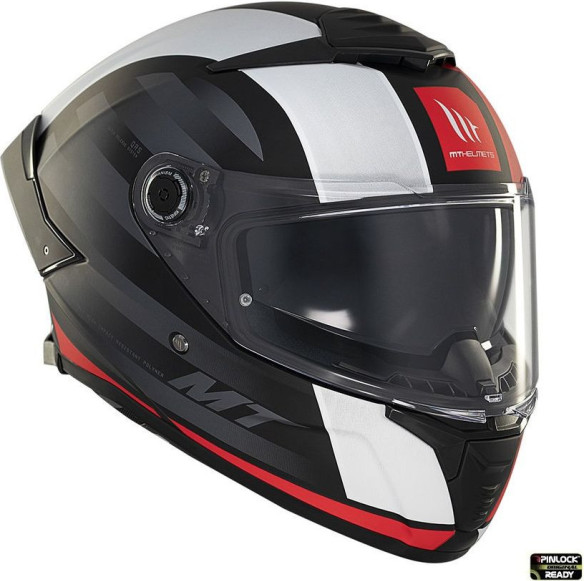 Casca Moto Full-Face/Interala Thunder 4 SV Treads B5 Black/White/Matt Red