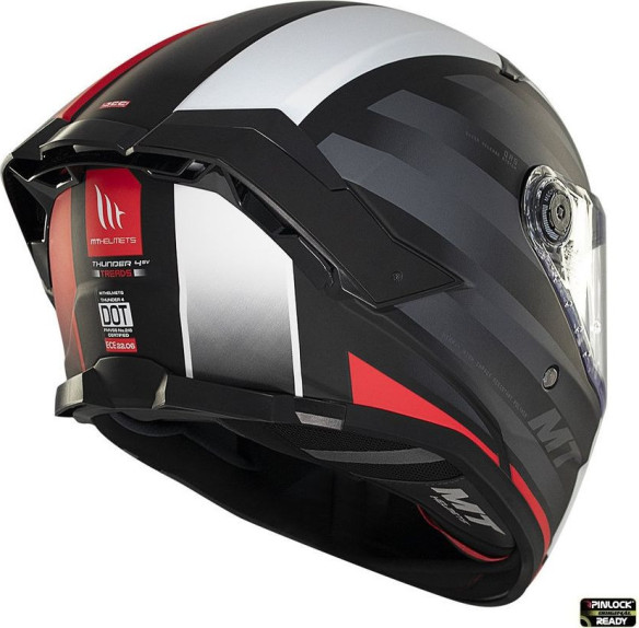 Casca Moto Full-Face/Interala Thunder 4 SV Treads B5 Black/White/Matt Red