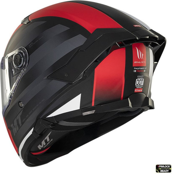 Casca Moto Full-Face/Interala Thunder 4 SV Treads B5 Black/White/Matt Red