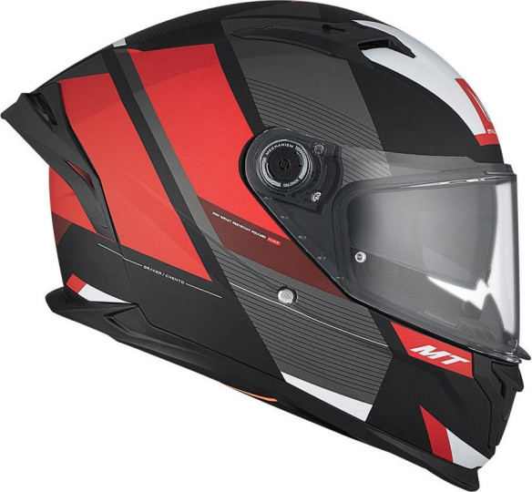Casca Moto Full-Face/Interala Braker SV Chento B5 Black/Grey/White/Matt Red