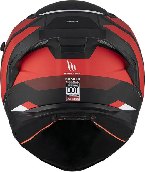 Casca Moto Full-Face/Interala Braker SV Chento B5 Black/Grey/White/Matt Red
