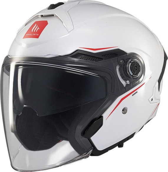 Casca Moto Open Face/Jet Cosmo SV A0 Glossy White