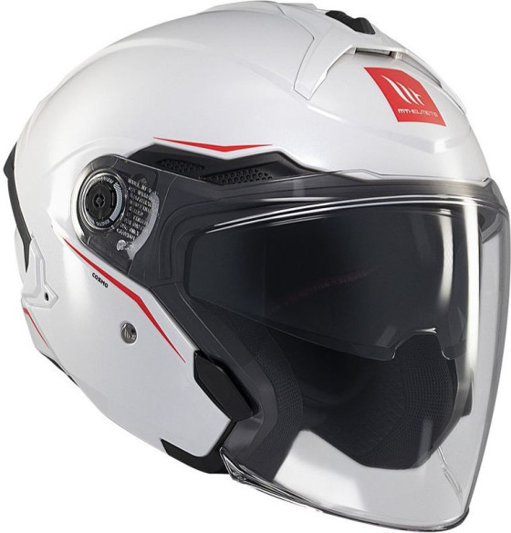 Casca Moto Open Face/Jet Cosmo SV A0 Glossy White