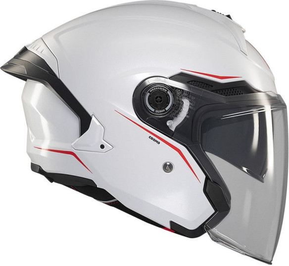 Casca Moto Open Face/Jet Cosmo SV A0 Glossy White