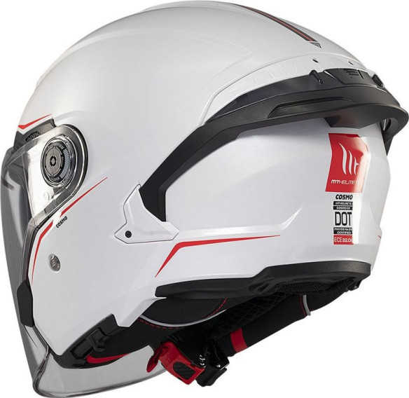 Casca Moto Open Face/Jet Cosmo SV A0 Glossy White