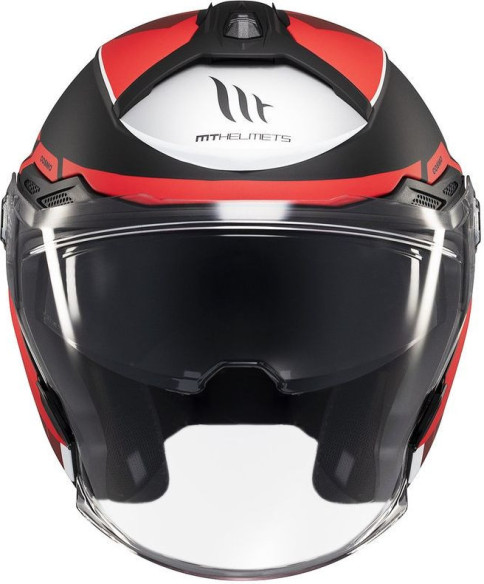Casca Moto Open Face/Jet Cosmo SV Cruiser B5 Black/White/Matt Red