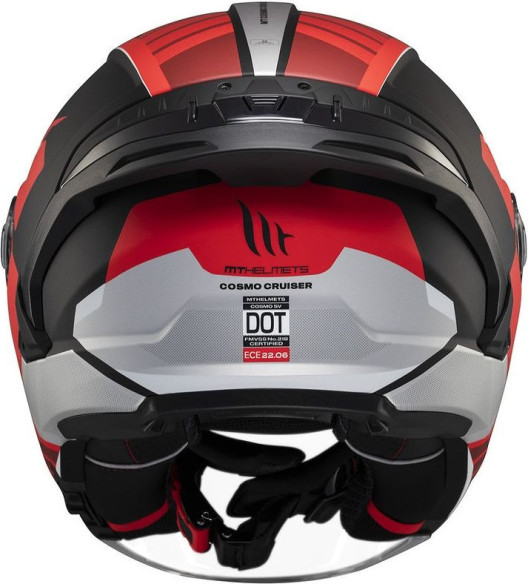 Casca Moto Open Face/Jet Cosmo SV Cruiser B5 Black/White/Matt Red