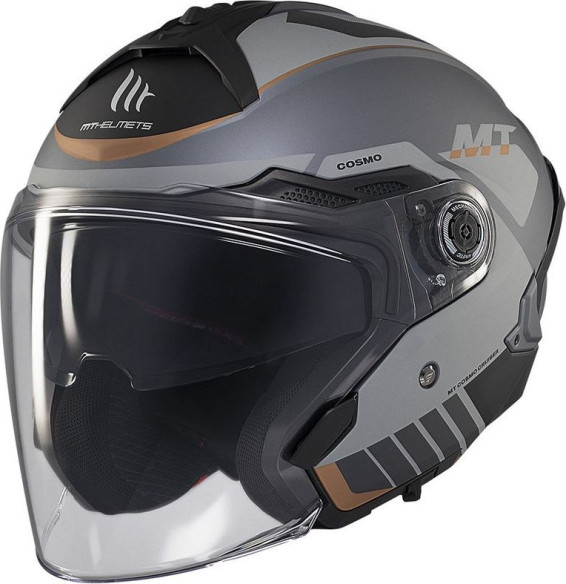 Casca Moto Open Face/Jet Cosmo SV Cruiser C2 Black/Matt Grey